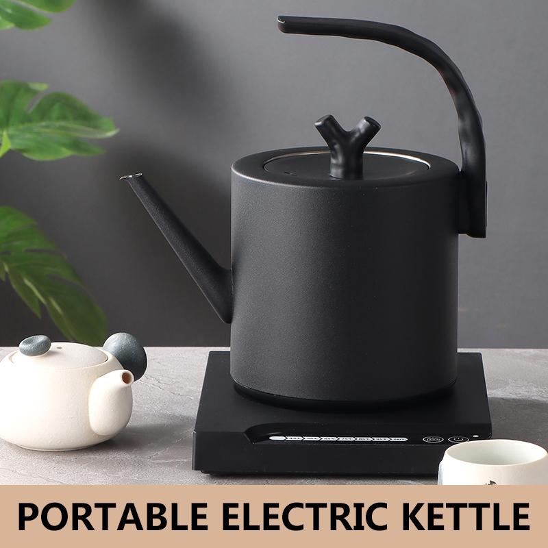 220V Electric Coffee Pot 1000ml Hot Water Jug Temperature-Control Heating Water Bottle Stainless Steel Gooseneck Tea Kettle