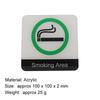 Pop Black Acrylic Creative Signage Smoking Area Sign Wall Label Sticker Warning Badge for Shopping Malls Office Buildings Airports Stations