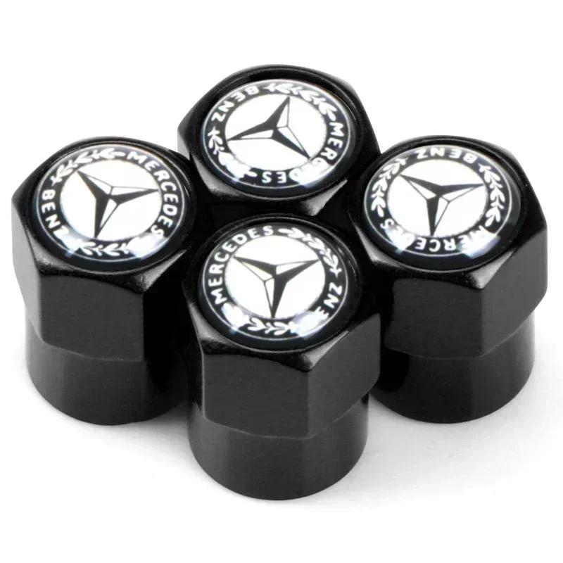 

Car Tire Valve Stems Cap Knurling Style Tire Valve Cap Tire Wheel Stem Air Valve Cap For Mercedes Benz W211 W204 W210 CLA GLA