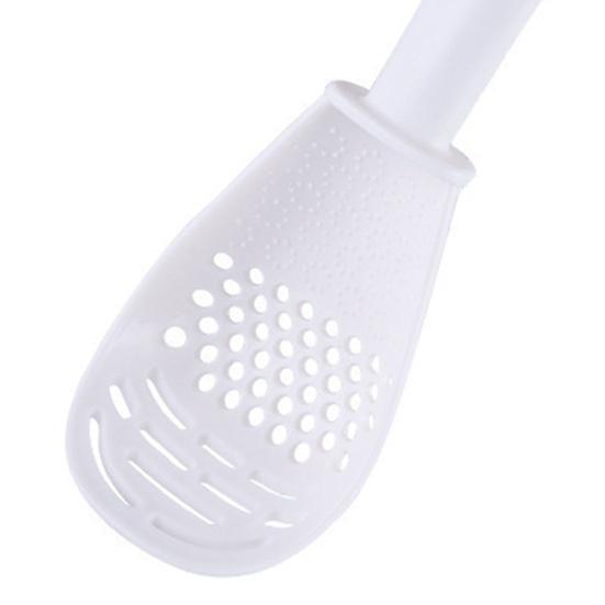 Kitchen Grinding Spoon with Strainer Holes Multi-Use Masher And Egg Separator BPA-Free Plastic Cooking Utensil