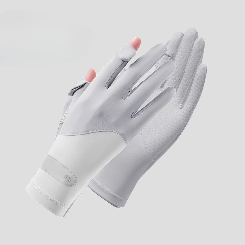 

Men and Women In Spring and Summer Light and Anti Slip Touch Screen Leaks Two Fingers Anti Ultraviolet Shading and Cycling Breathable average size
