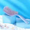 Large Curved Fluffy Rib Comb for Women's Long Hair Styling & Massage
