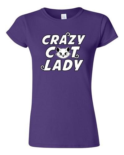 Junior Crazy Cat Lady Single Women Cartoon Pet TV Parody Funny DT T-Shirt Tee Unisex T-Shirt XL