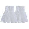 Lace Floral Embroidery Fake Sleeves for Women Autumn Winter Sweater Dethachable Cuffs Decorative Pleated Wrist Femme