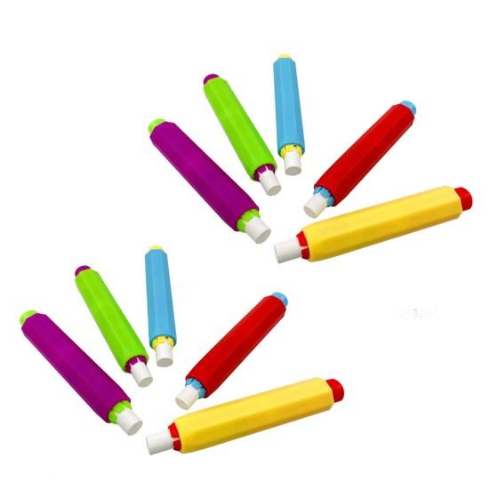 

10 шт. регулируемые держатели для мела, предотвращающие поломку, пыленепроницаемые, пластиковые зажимы для ручек для учителей, для школы