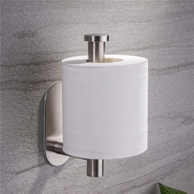 Stainless Steel Tissue Bracket Toilet Paper Storage Bracket Non-punching Wall Rack Toilet Paper Roller Bathroom Accessories