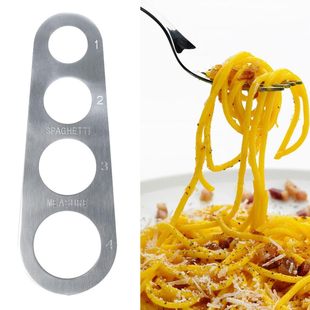 2 PCS Silver Spaghetti Measurer Stainless Steel Spaghetti Measure Ruler Meal Prep