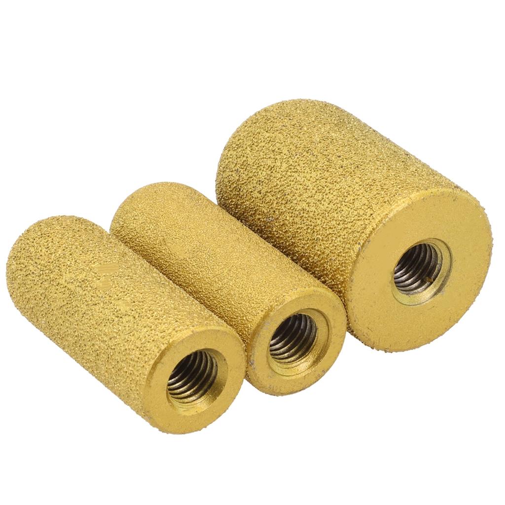 Emery Brazed Finger Bit Grinding Wheel Waterproof Milling Cutter Trimming Abrasive Tools Round Head For Dressing Quartz Stone