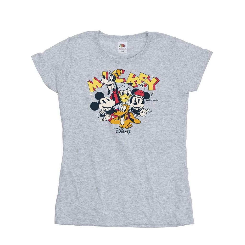 Disney Womens/Ladies Mickey Mouse Group Cotton T-Shirt