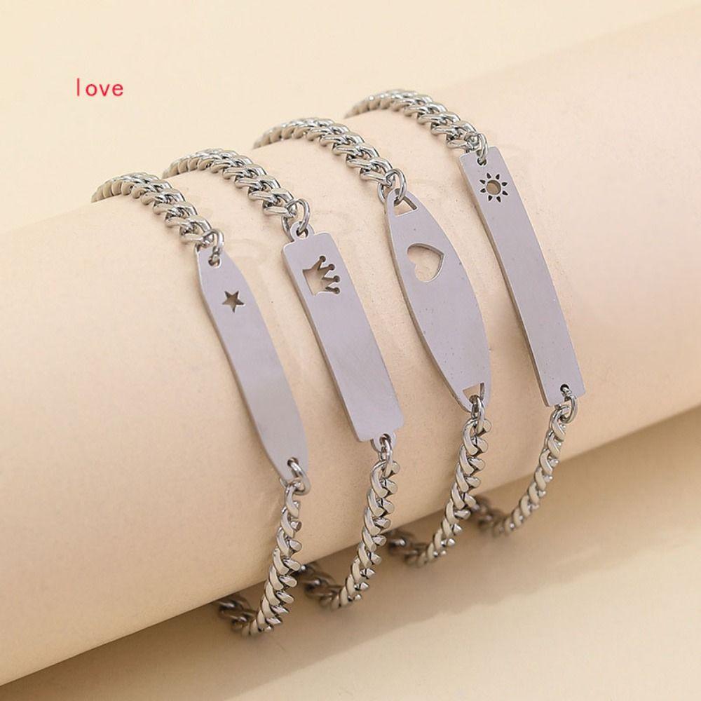 Stainless steel stainless steel bracelet Star sun heart cutout bracelet  Women's Jewelry