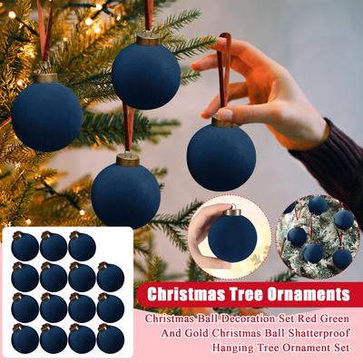 Christmas Tree Ornaments, Christmas Ball Decoration Set Red Green And Gold Christmas Ball Shatterproof Hanging Tree Ornament Set