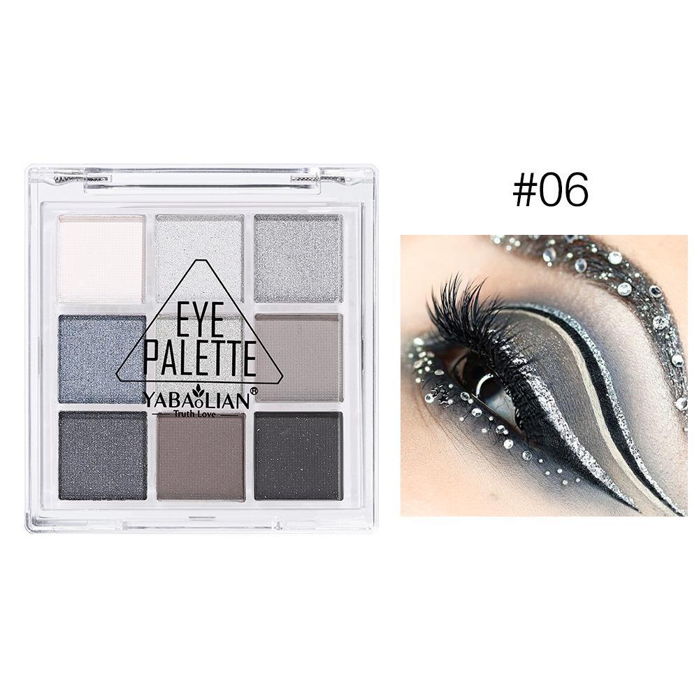 

Палитра теней для век из девяти цветов, перламутровые матовые акриловые прозрачные тени для век в форме девяти квадратов