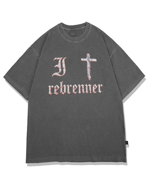 REBRENNER Dtg Ir Pigment Oversized Short Sleeve T-Shirt Charcoal