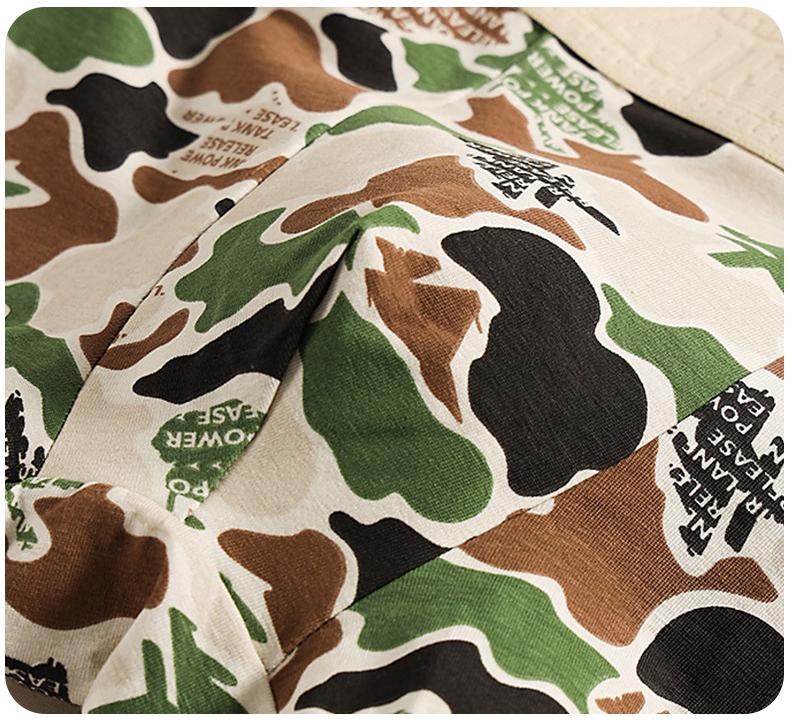 Classic Camouflage Print Cotton Mens Boxers Comfortable Breathable Boxer Briefs Plus Size Underwears Underpants Man Boxer Shorts