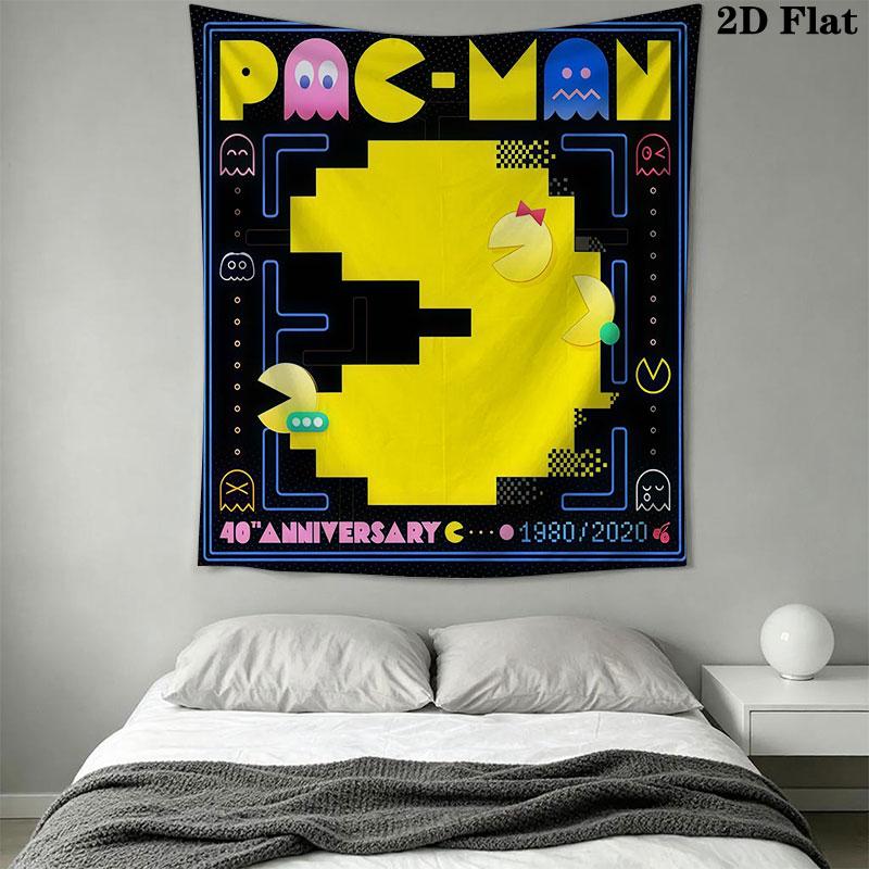 Pac-Man F Wall Hanging Printed Fabric Blanket Decorative Tapestries for Bedroom Living Room Home Decor