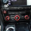 4pcs Aluminum Alloy Red/Silver For Jaguar XJ 2010-2019 Car Air Conditioner Switch Knob Volume Button Cover Trim Ring Accessories