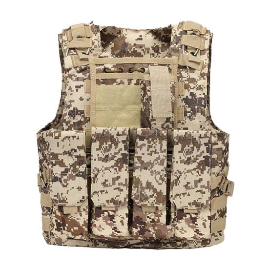 Dětská taktická vesta s více kapsami, nastavitelná plátěná vesta, venkovní bojová vesta pro chlapce a dívky, pro hraní rolí, lov, tréninkové vybavení