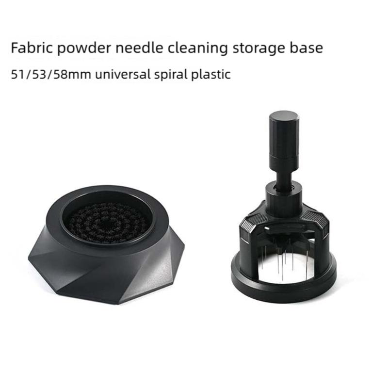 Coffee Tamper Cleaner Tool with Nylon Bristles and Anti Skid Plastic Base Suitable for Coffee Equipment Maintenance