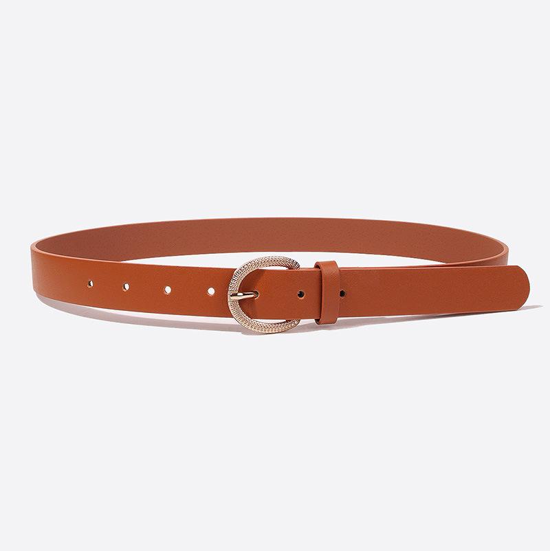 New Women's Belt Retro Hong Kong Style Simple and Versatile Daily Wear PU Belt Commuting Women's Belt