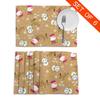 Christmas Placemats Table Mats Snowflake Santa Claus Coaster Pad Cup Dining Kitchen Placemat Non-Slip Home Decorations