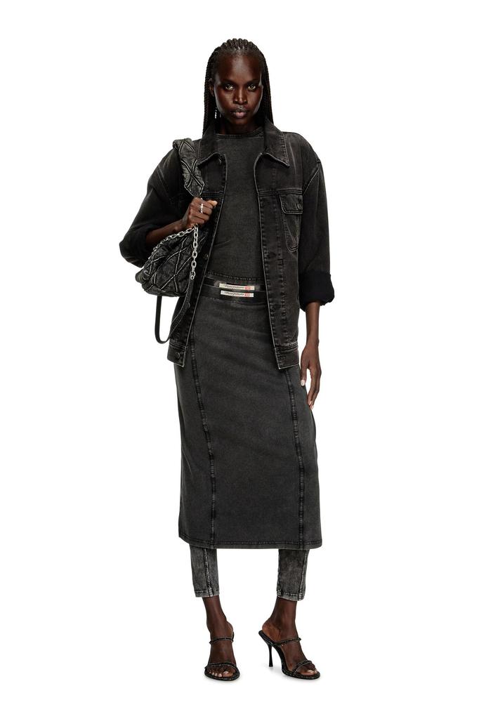 Midi Skirt A165960NJBJ M Black 02A [Diesel] Women's O-ALLEGRA