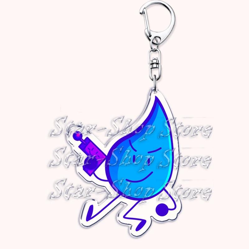 Hot Game Characters Keychain for Accessories Bag Firey Ruby Teardrop Flower Pin Coiny Price Tag Keyring Jewelry Fans Gamer Gifts