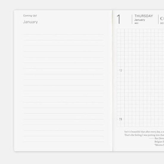 Hobonichi Techo 2026 Main Body Planner A6 1 Day Page (English) January Monday Start