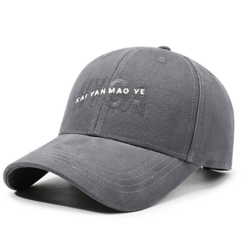 Cotton Baseball Cap With Embroidered Letters For Casual Sun Protection And Sunshade