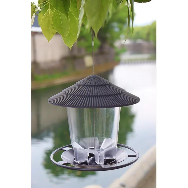 

Кормушка для птиц, автоматический инструмент для подачи ног, уличная кормушка для птиц, подвесная гайка, дозатор с несколькими отверстиями, держатель, контейнер для еды серый