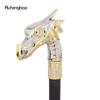 Golden White Dragon Head Fashion Walking Stick Decorative Stick Cospaly Vintage Performance Stage Cane 94cm