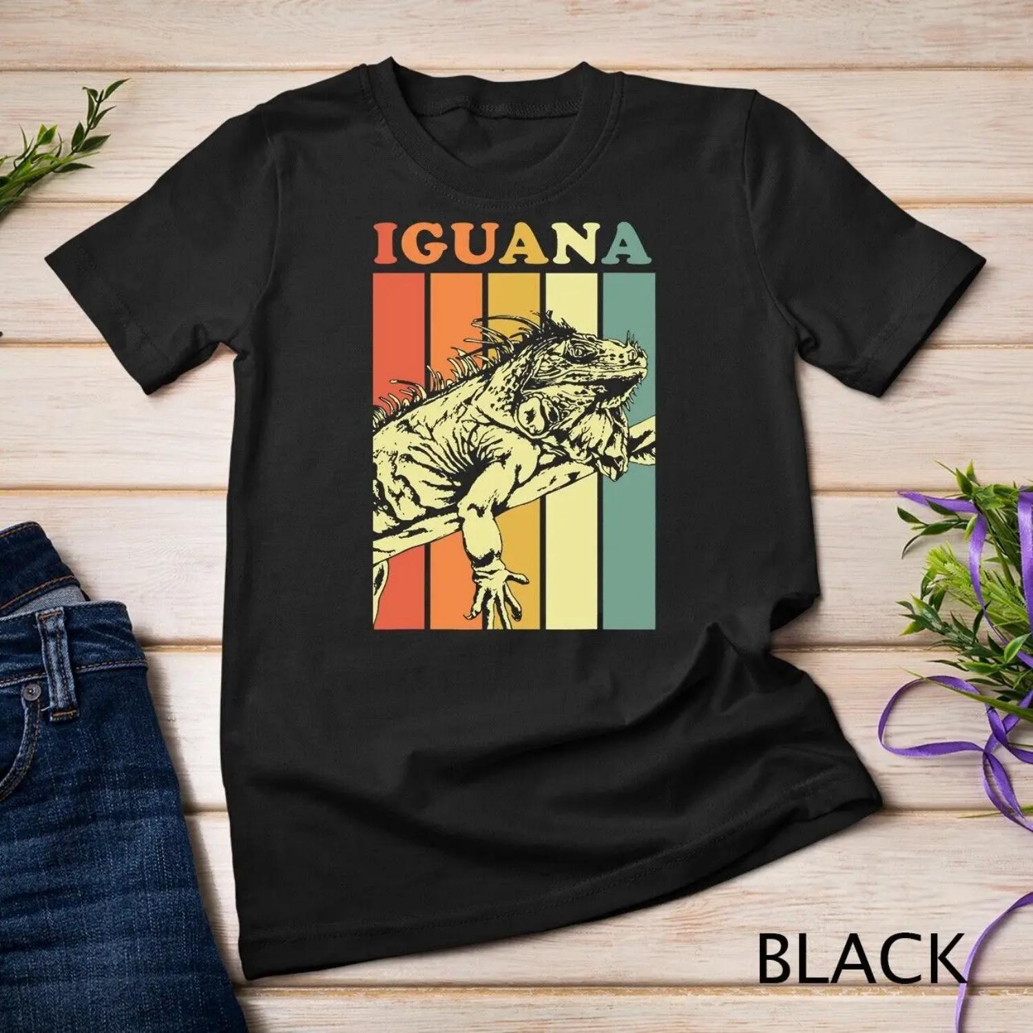 Iguana Retro T shirt S чёрный