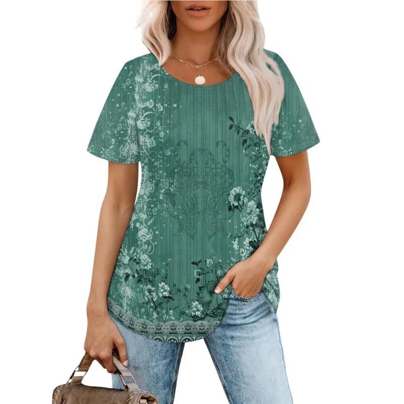 3D Printed Summer Women's T-Shirt Breathable Versatile Fashion Trend Daily Wear Tops Comfortable Polyester Tees
