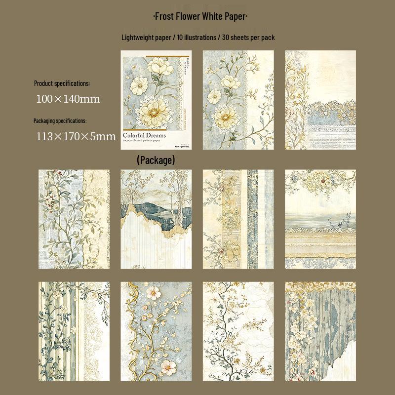 Beautiful Day Non-Stick Rococo Floral Pattern Journal