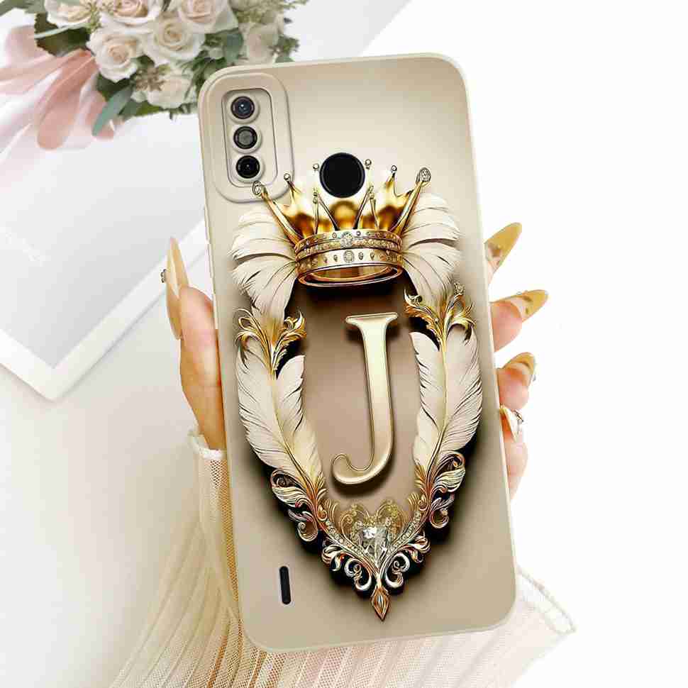 Silicone Soft Case For Tecno Spark Go 2020 Crown Letter Cover For Tecno Spark Go SparkGo 2020 KE5 ShockProof Back Cover Capas