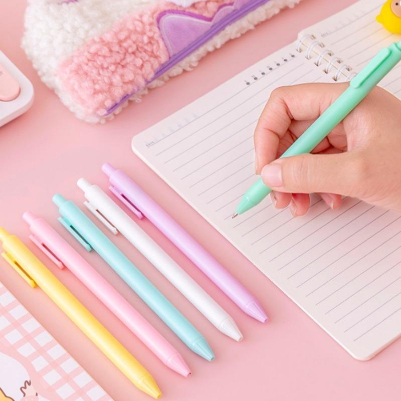 35 Pcs Cute Retractable Ballpoint Pen, 0.5mm, Quick Dry Black Ink Neutral Pen, Aesthetic Pens for Journaling Fine Tip Pens