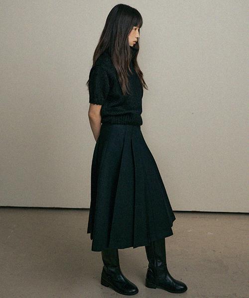 Lingseoul Mohair Turtleneck Knit -Black