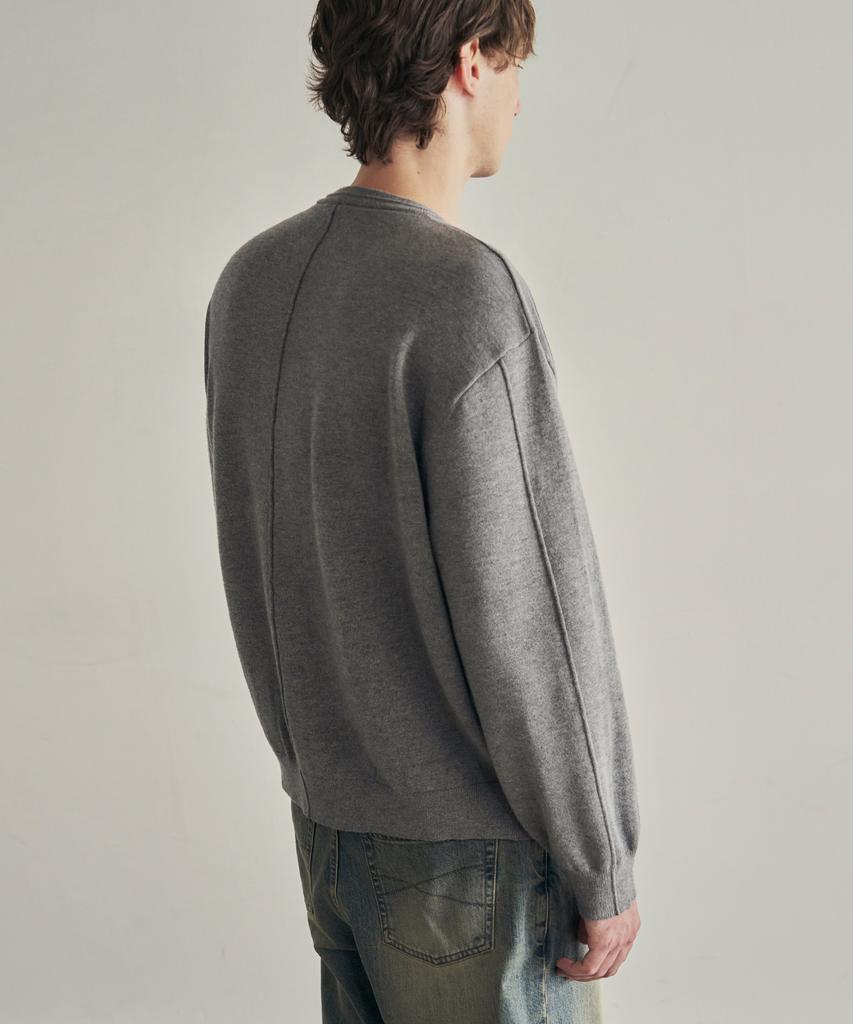 ROTEMBER Washable Soft Pintuck V-Neck Crop Knit [2 Colors]