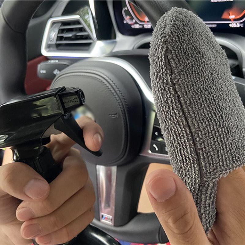 5pcs Car Polishing Wax Sponge Soft Microfiber Car Wax Applicator Mitts Foam Applicator Pad for Car Detailing Care Tool
