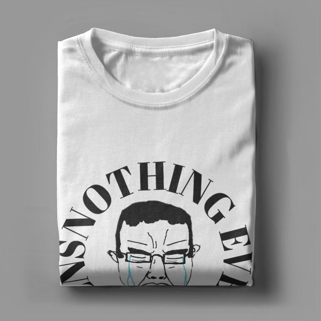 Men T-Shirts Chudjak Chud Meme Nothing Ever Happens Pure Cotton Tee Shirt Short Sleeve Funny T Shirt Crew Neck Tops Gift Idea