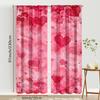 2pcs Blush Heart Pattern Curtains   Perfect for Valentine's Day Window Decor   Romantic Home Bedroom Living Room Decor
