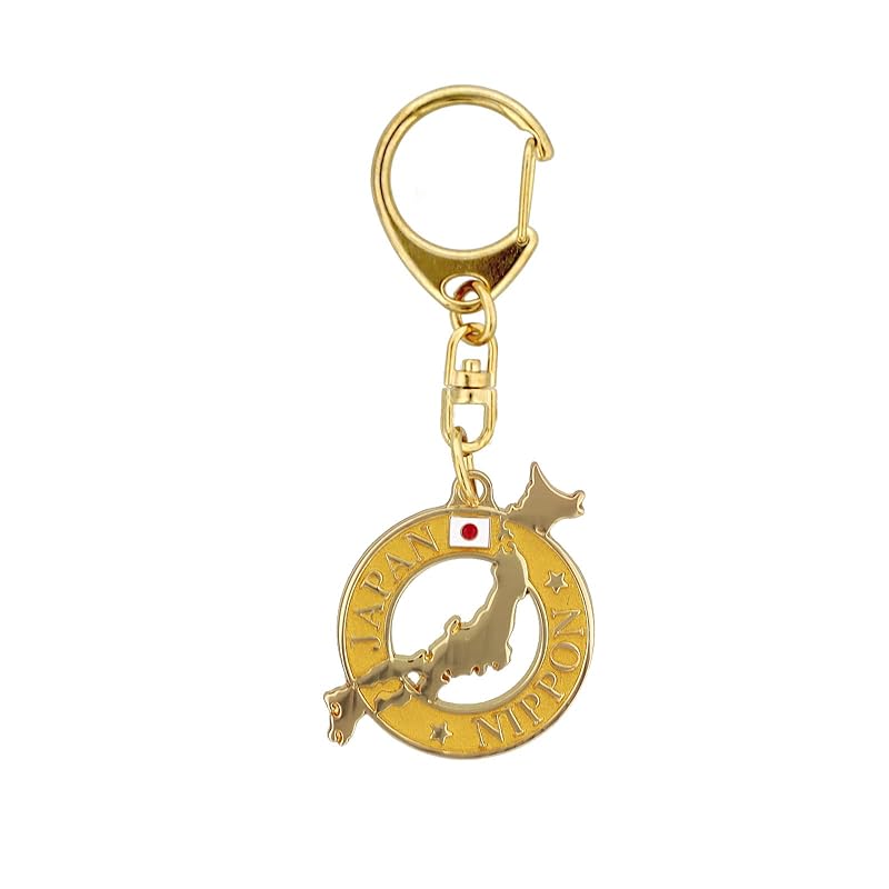 

[Daio Manufacturing] Japanese souvenirs tourist spot key ring metal inbound keyring lightweight gift Small gift (Map of Japan)