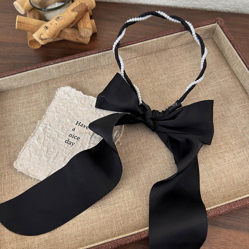 

Ретро Жемчужный Атласный Плетеный Ленточный Ободок для Волос для Женщин Девушек Элегантный Темперамент Повязка на Голову Обруч для Волос Модные Аксессуары для Волос