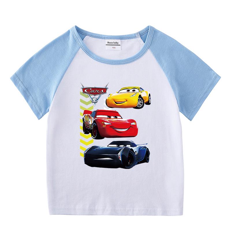 Letni komplet dwuczęściowy dla chłopca: T-shirt z krótkim rękawem i spodenki - casualowy strój sportowy