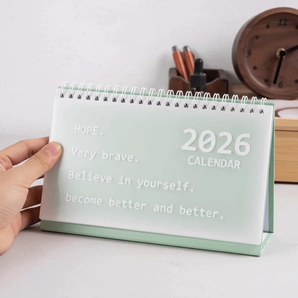 Coil Style Calendar Ornament Aesthetic Date Display Ornament Durable 2026 Desk Calendar  Study