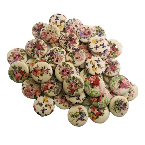 

50Pcs Buttons Eco-friendly Vintage DIY Wear Resistant Sewing Buttons for Indoor