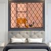 JM308 3D Diamond Acrylic Mirror Wall Sticker – Self-Adhesive Decor for Living Room & Bedroom