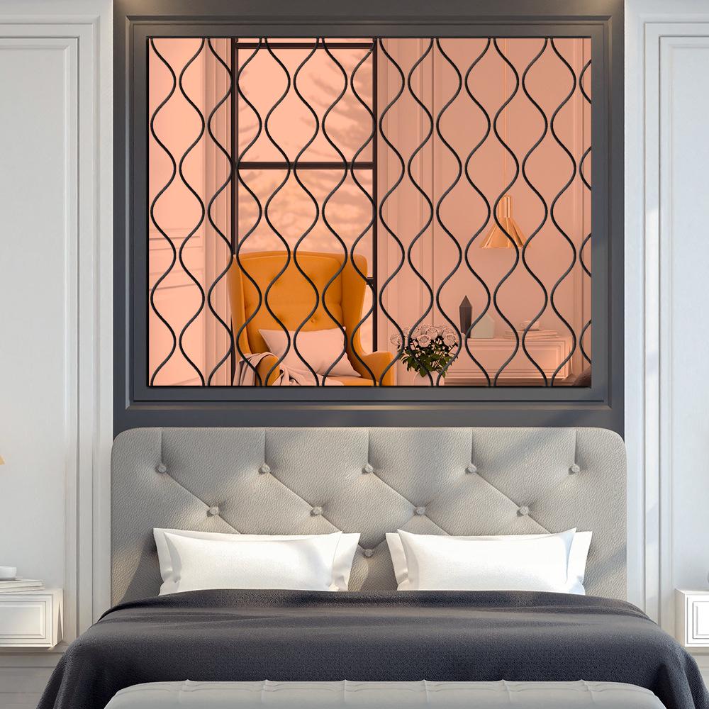JM308 3D Diamond Acrylic Mirror Wall Sticker – Self-Adhesive Decor for Living Room & Bedroom