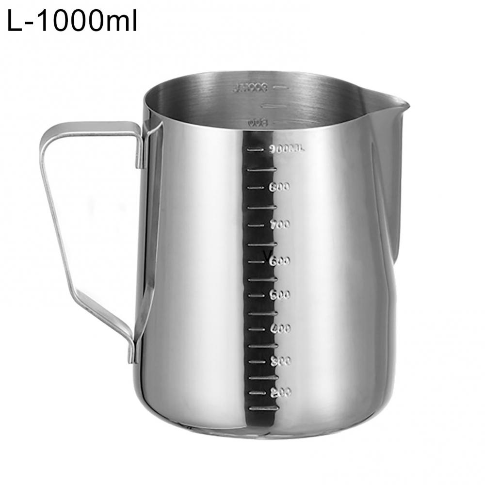 350/600/1000ML Edelstahl DIY Kaffee Werkzeug Kanne Milchaufschäum Kaffeekunst Kännchen Tasse