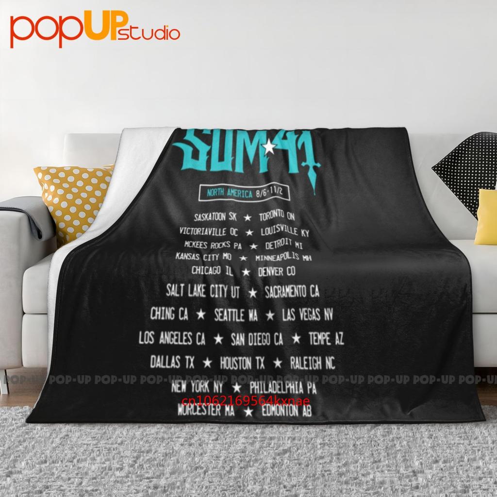 Sum 41 Blue Demon Tour Dates Band Ultra-Soft Blanket Quilt Winter Sofa Cover Bed Covers