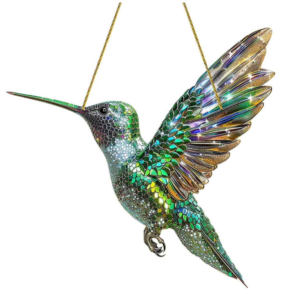 

Красочный акриловый подвесной кулон в виде птицы для окна, украшение для дома